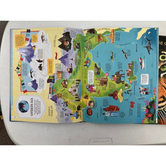 Lot of 2 Usborne Big Picture Atlas World Of Animals Encyclopedia Reference Books - Picture 8 of 11